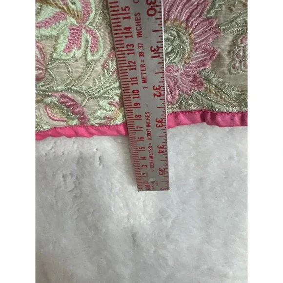 Sana Safinaz Womens Medium Embroidered Tunic Kurta Top Pink‎ Green Beige Floral - Picture 4 of 5